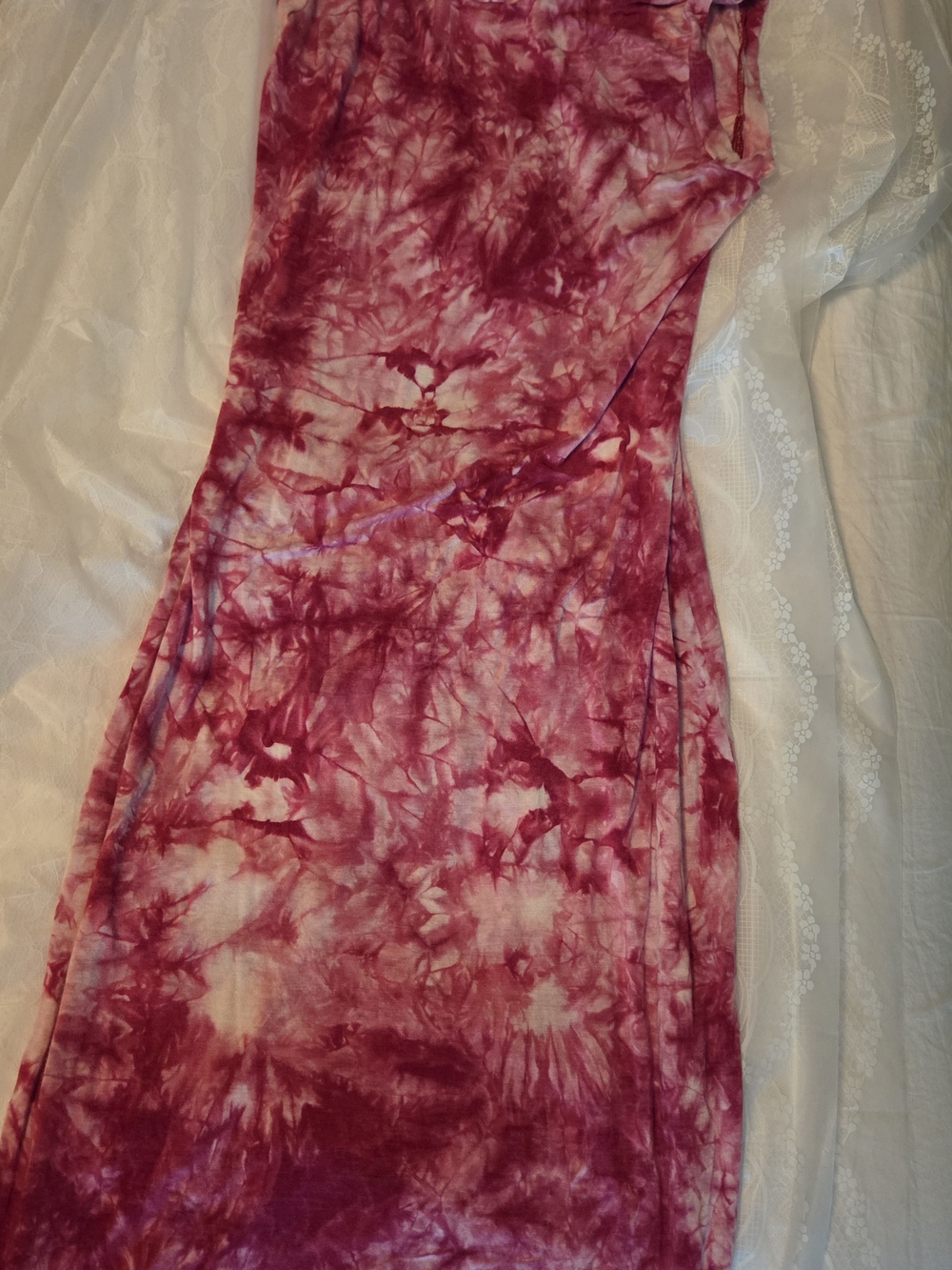Sweet Rain Pink Tie-Dye Maxi Dress
